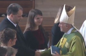 Thomas Fohrmann mit Bischof Dr. Felix Genn